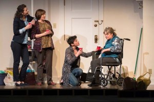 Alana Hawley Purvis, Laurie Paton, Sara Farb, and Maralyn Ryan in The Humans at the Citadel Theatre. Photo Credit: EPIC Photography